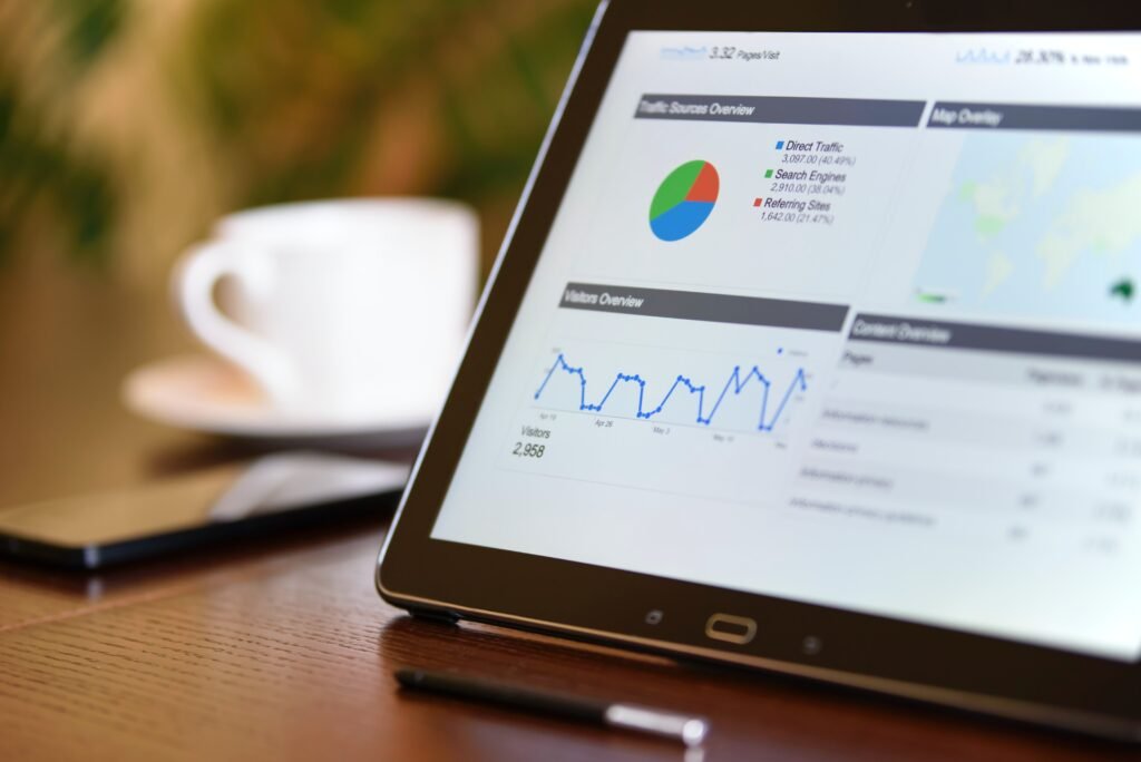 Website analytics dashboard