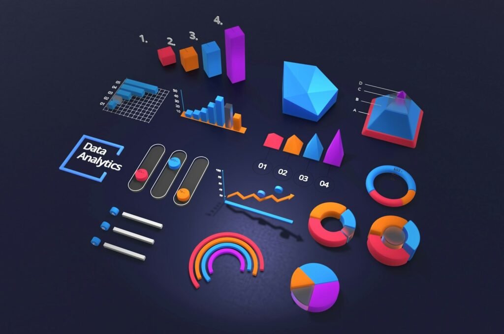 Analytics dashboard with charts, similar to Google Analytics 4