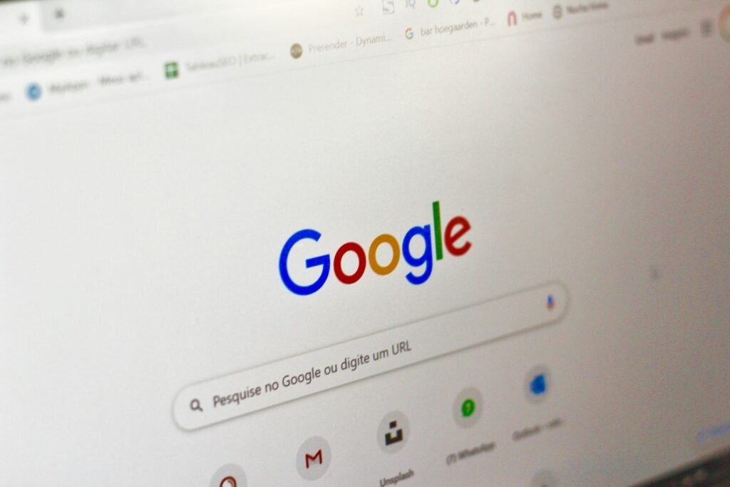 A computer screen showing Google search