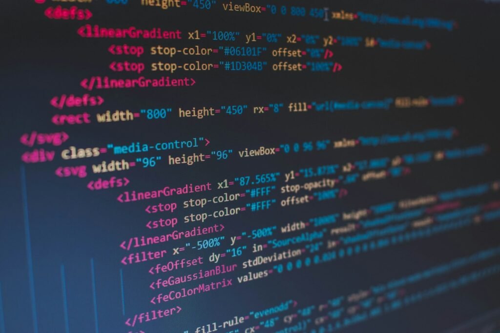 HTML code on a computer screen