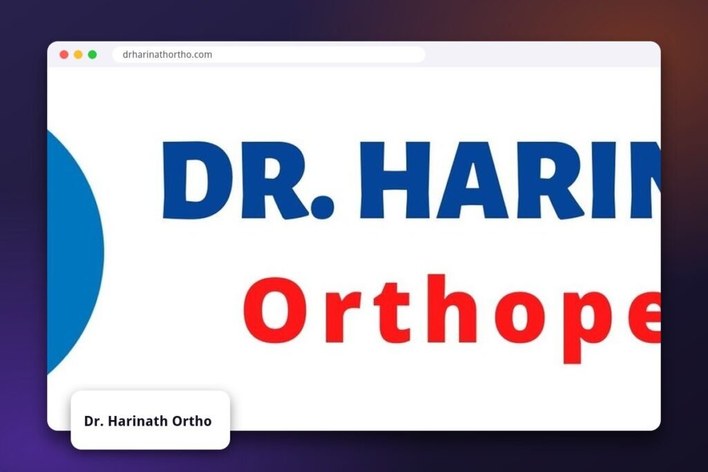 Dr. Harinath Ortho orthopaedic surgeon website shown in a browser