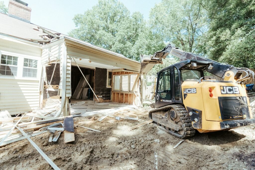 New residential buildings under construction